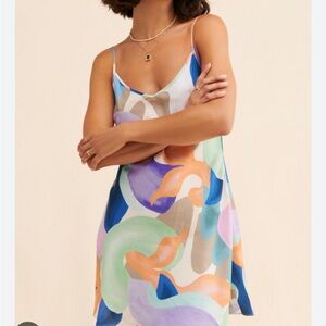 Untitled In Motion - Vision Slip - Colorful Abstract Slip Dress